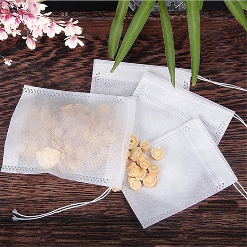 Miniatura 5 de 100 bolsas de filtro de té desechables para infusores de té con cordón sin blanquear bolsas de té vacías de 2.75 x 3.54 pulgadas