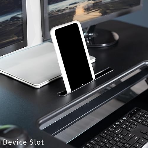 Miniatura 7 de VIVO DESK-V048V - Convertidor de escritorio de pie grande de altura ajustable de 48 pulgadas, serie V, estación de trabajo elevadora de monitor