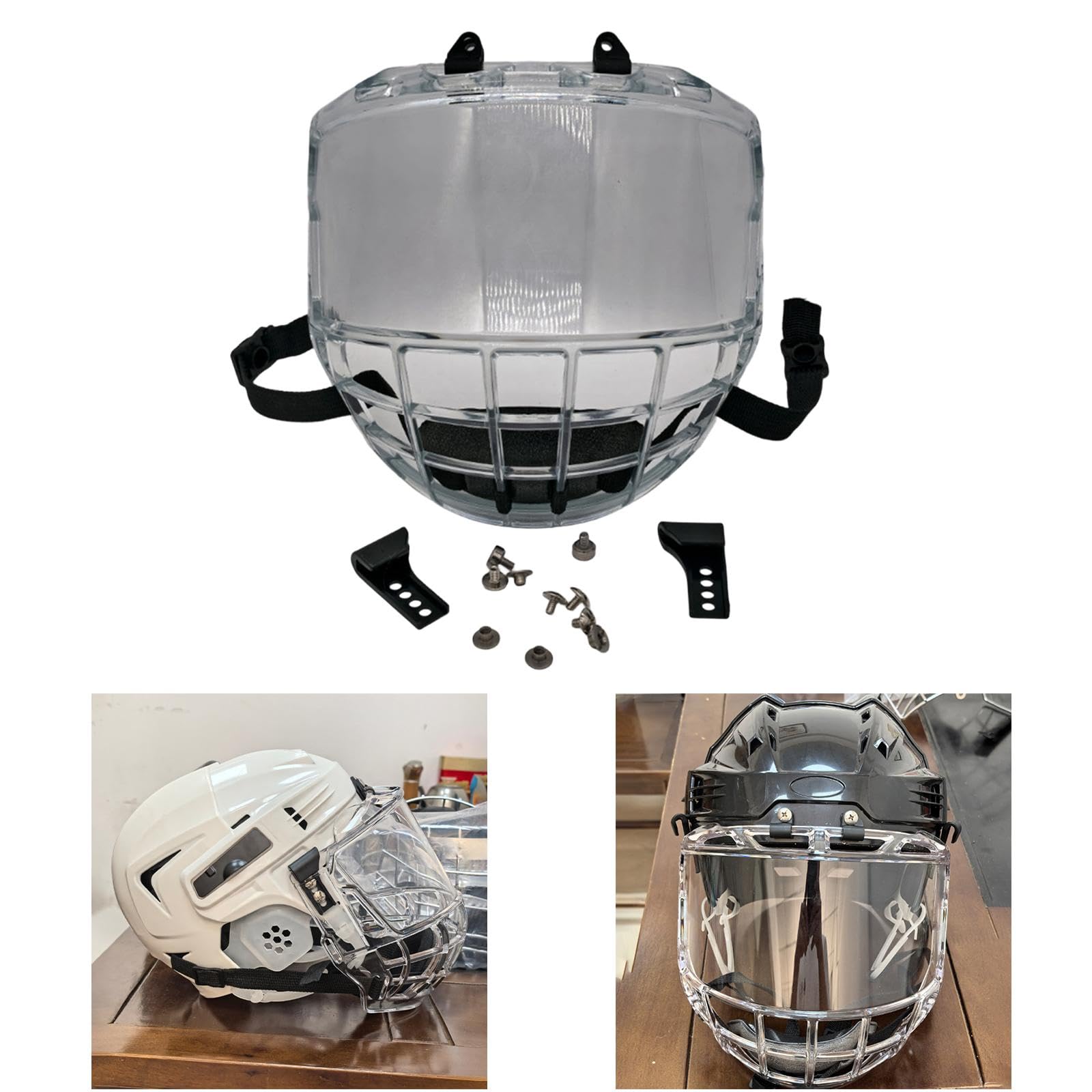Baoblaze Casco da Hockey Ghiaccio Visiera di Ricambio, Visiera antiappannamento, Protezione Integrale del Viso, Traspirante, Antigraffio