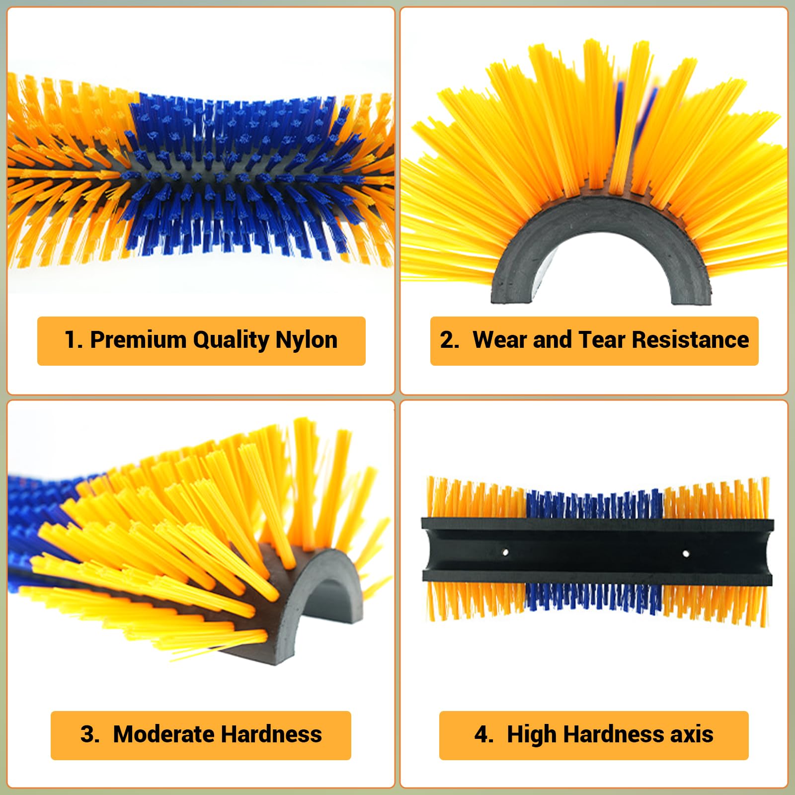 Lot de 2 brosses à gratter pour cheval, vache, cheval, demi-cercle, brosse de toilettage complet avec vis, pour chèvres, bovins, vaches, moutons, chevaux, porcs et autres animaux de ferme pour gratter