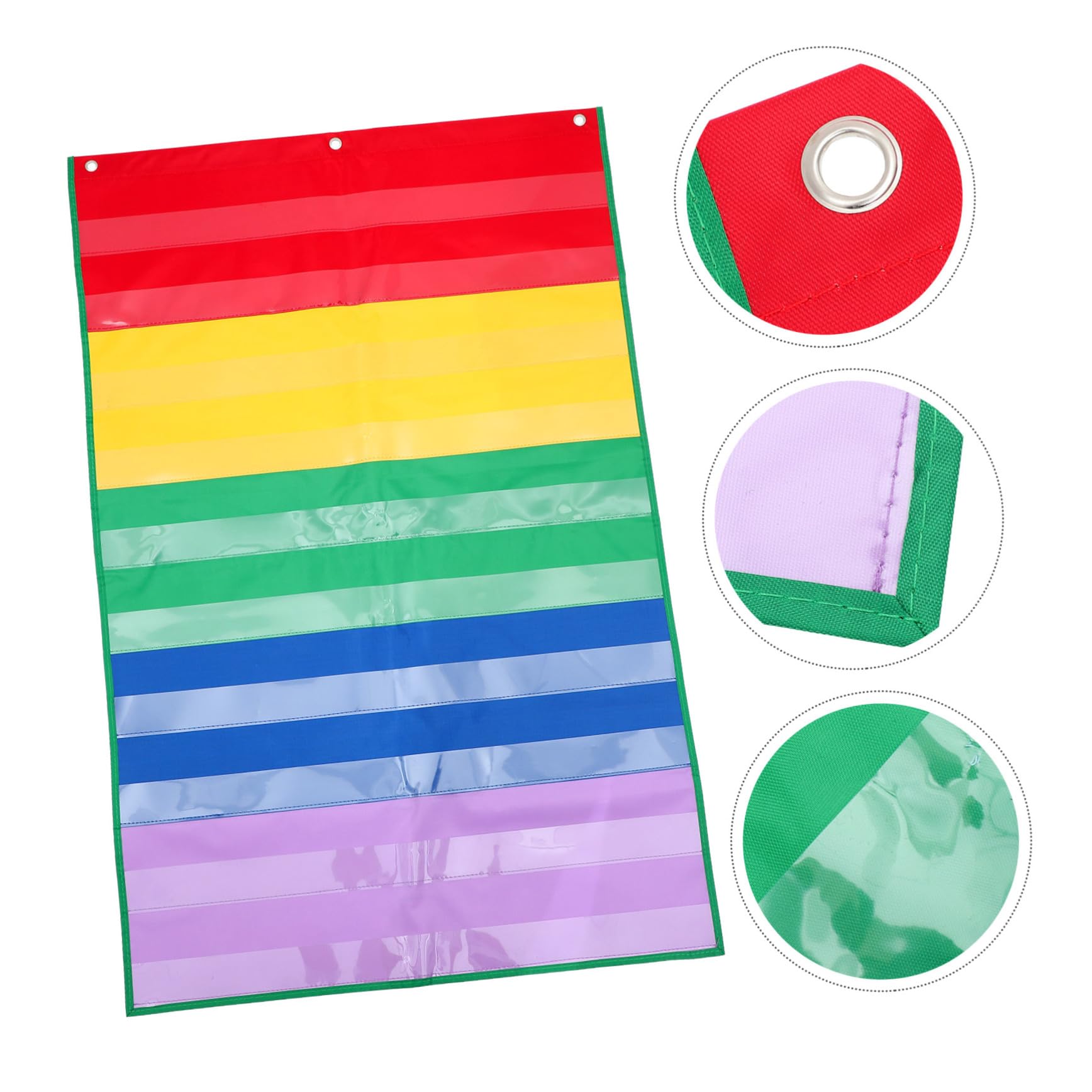 Lurrose 4piezas Organizador De Carteles Didácticos De Pared Soporte De Tarjetas Para Aula Material Educativo Pocket Chart De Aprendizaje Bolsillos Para Clases y Presentaciones