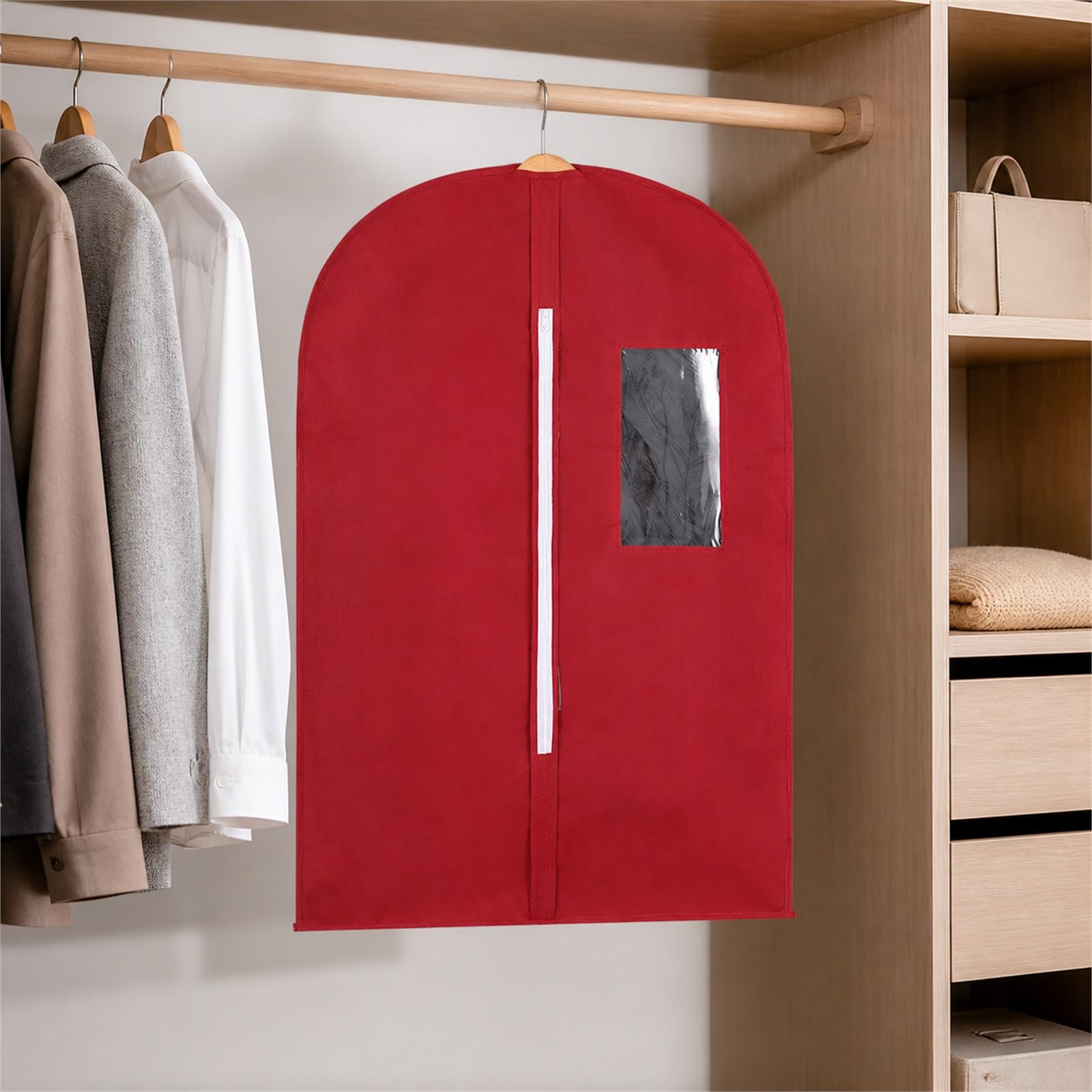 Transpirable Bolsas de Ropa Fundas con Cremallera,Bolsa de Ropa A Prueba de Polvo,Funda para Colgar Ropa,Reutilizable,Transpirables,para Vestidos de Fiesta,Trajes