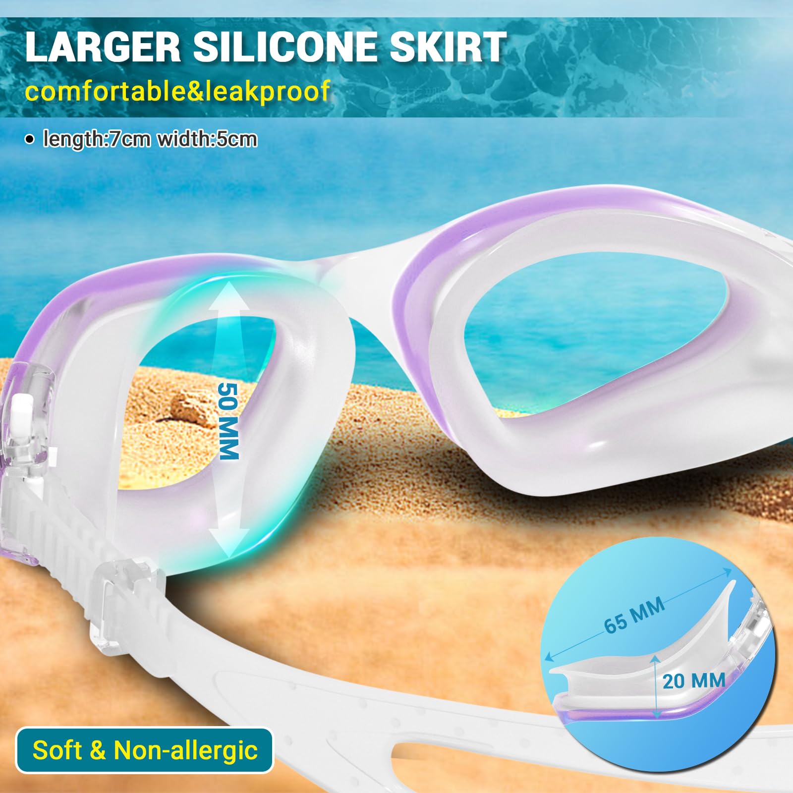 Winline Occhialini da Nuoto Anti-Appannamento Anti-leak Protezione UV Visione Chiara,Occhialini nuoto polarizzate/non polarizzate per Uomo Donna Adulti e Adolescenti