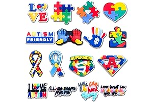 16 Pcs Autism Awareness Charms for Crocs