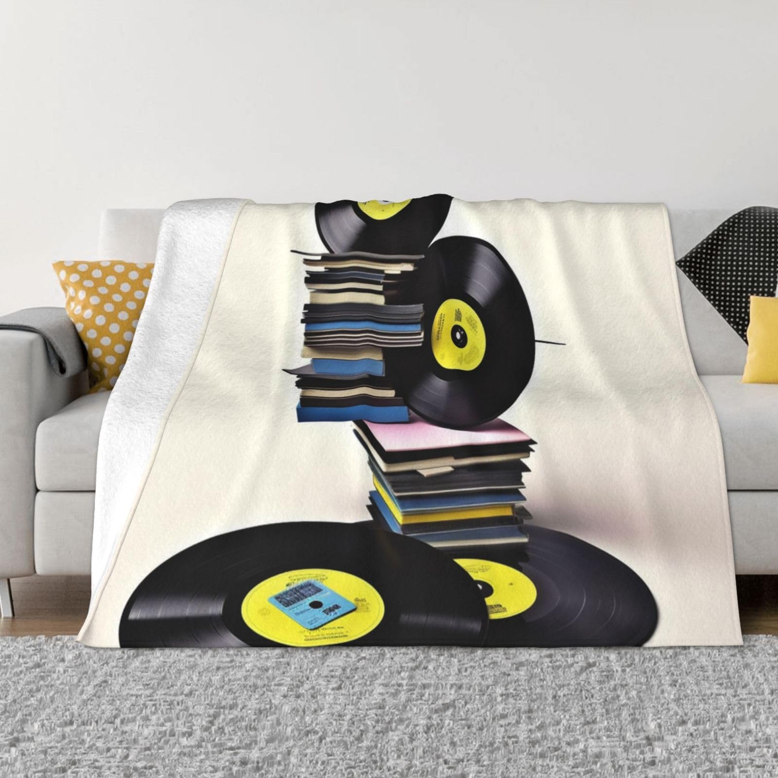 Couverture en flanelle légère 152x127 cm pour canapé et voyage