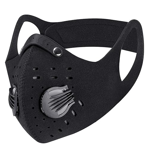 PISIQI Dust Face Mouth Cover Half Face Sports Face Protections Dust Mask Riding Cover with Valve Reusable Breathing Lightweight Face Shield Outdoor Facial for Men and Women（1pcs）