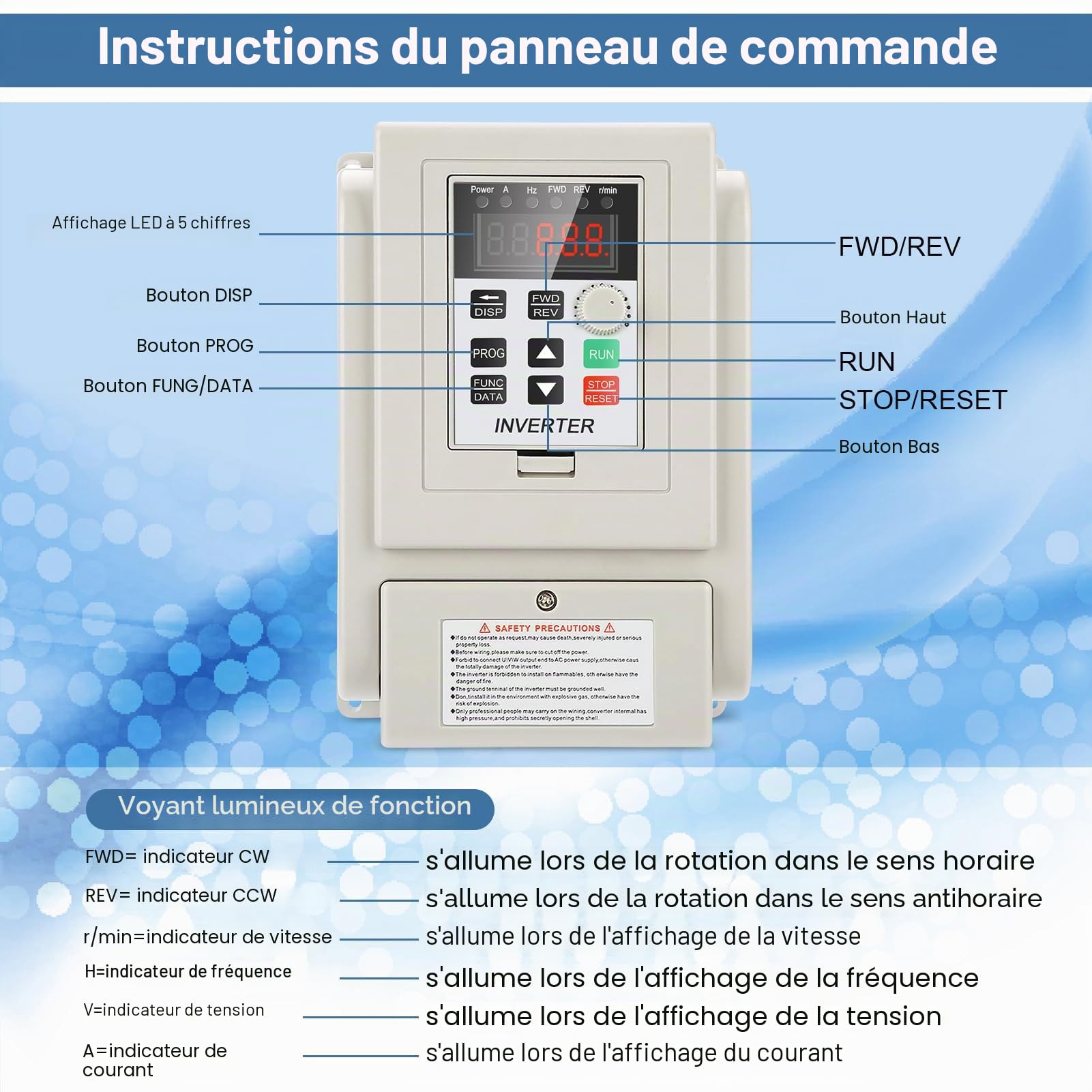 Contrôleurs de Vitesse de Moteur, Contrôleur de Vitesse de Moteur AC 220V 4kW Contrôleur de Vitesse VFD monophasé pour Moteur AC triphasé 4kW