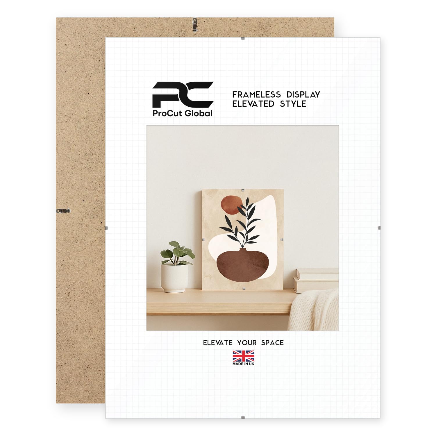 Procut Global 18x13cm Frameless Clip Picture Frames For Photos — image 1