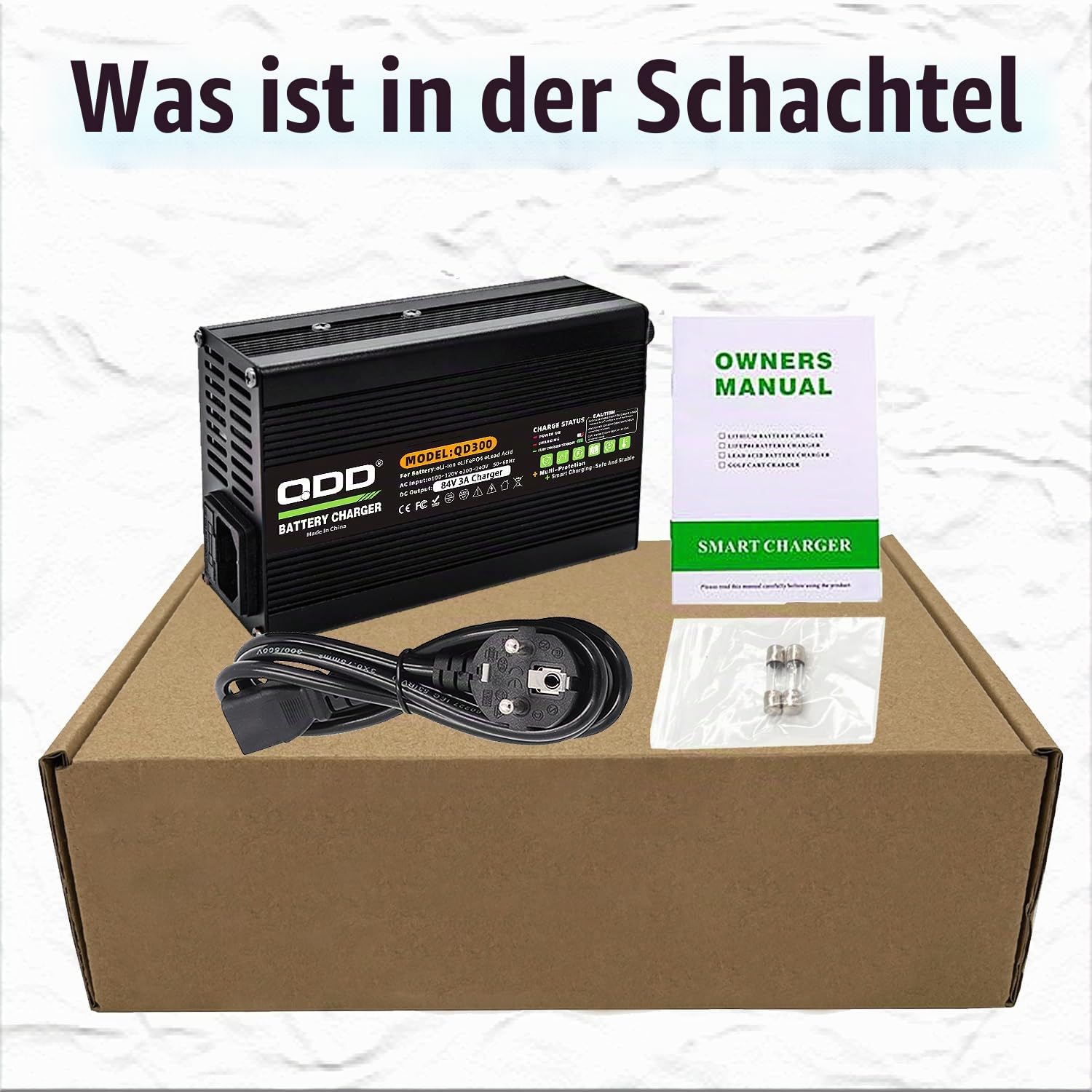 QDD 84 V 3 A Ladegerät 72 V Li-Ionen-Akku Smart-Ladegerät für 20 S 72 V Li-Ionen-Akku High Power mit Lüfter Aluminiumgehäuse