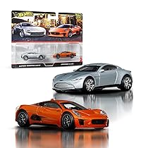 Hot Wheels Premium – Jaguar CX75, set da 2 veicoli Car Culture in scala 1.64, con pneumatici Real Riders e telaio in Metallo, giocattolo per collezionisti, 3+ anni, JBL04
