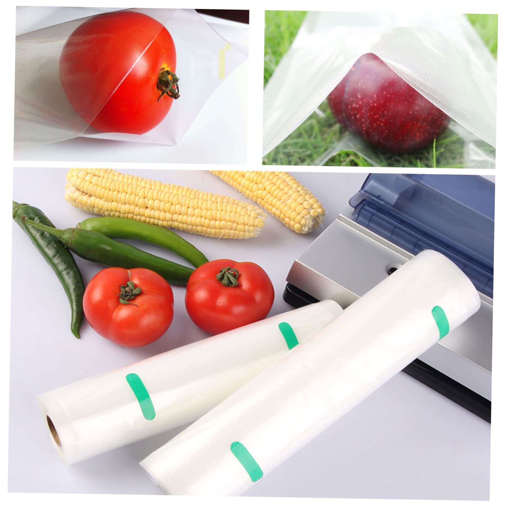 Unomor 20cm x 500cm Roll of Vacuum Sealer Storage Bags Embossed Saver for Extended Freshness