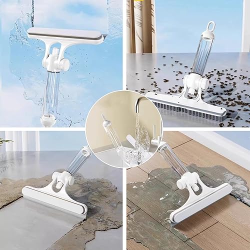 Miniatura 6 de Multifuncional escobilla de ducha 3 en 1, escobilla de goma para puerta de cristal de ducha, cabezal de cepillo de manchas, se aplica a puertas de