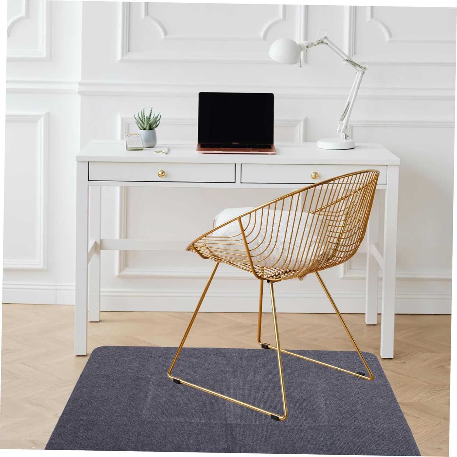 NUOBESTY Office Chair Mat for Hardwood and Carpet Floors Non- Floor Protector Rug Easy to Clean Desk Chair Mat for Use