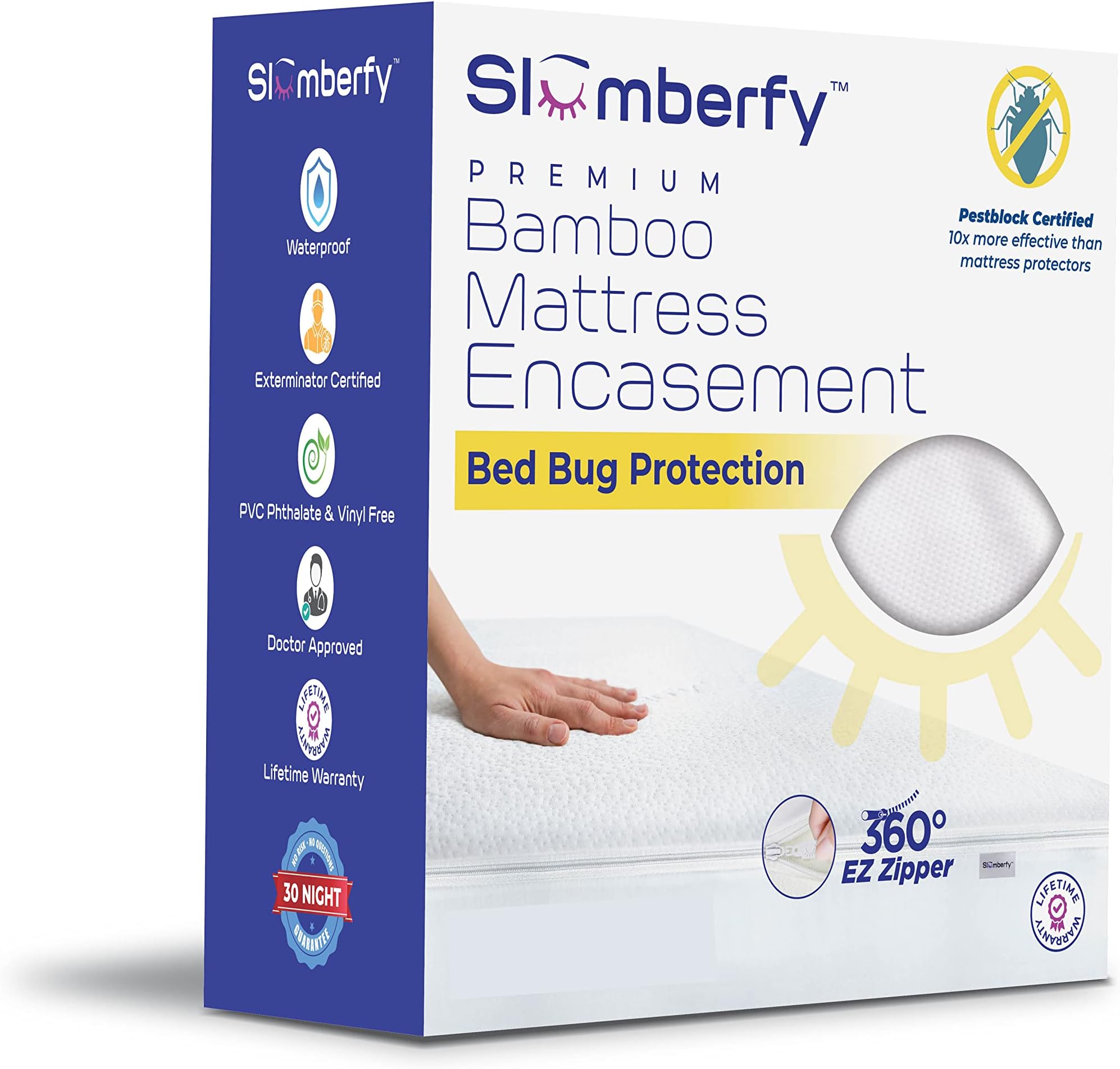 SafeRest Zippered Mattress Protector Premium 912 Inch