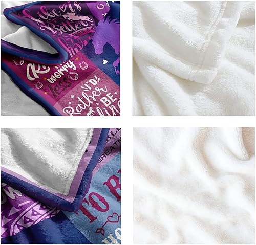 Miniatura 6 de Loxezom Regalos de caballos para niñas y mujeres, manta de caballo para niñas, el mejor regalo para amantes de los caballos, niñas amantes de los