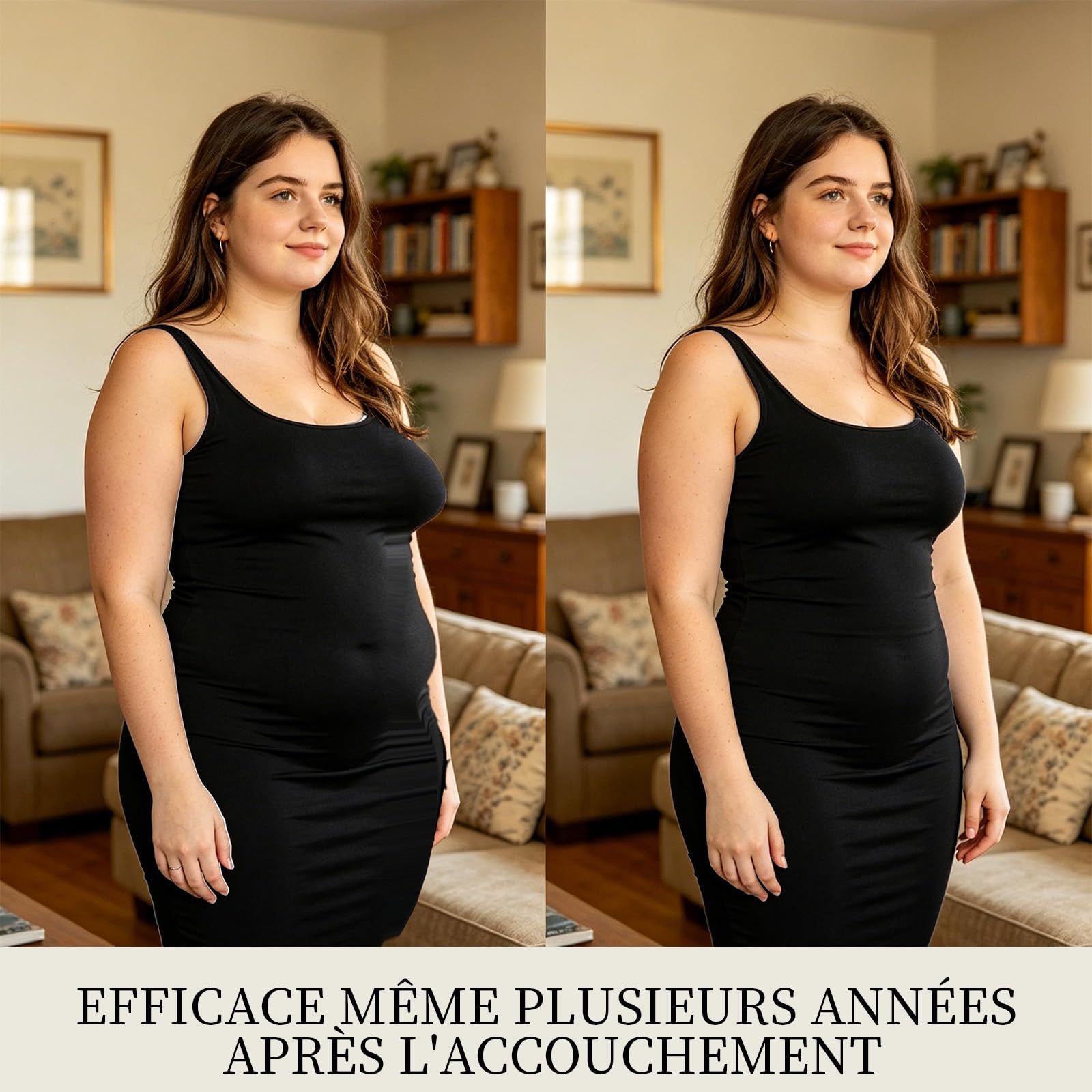 Belayan Culotte Post Partum, Culotte Gainante Belayan | Taille Haute Tissu Respirant Soutien Confortable Facile Enfiler Adaptée à La Morphologie Post-partum Sport et Port Quotidien