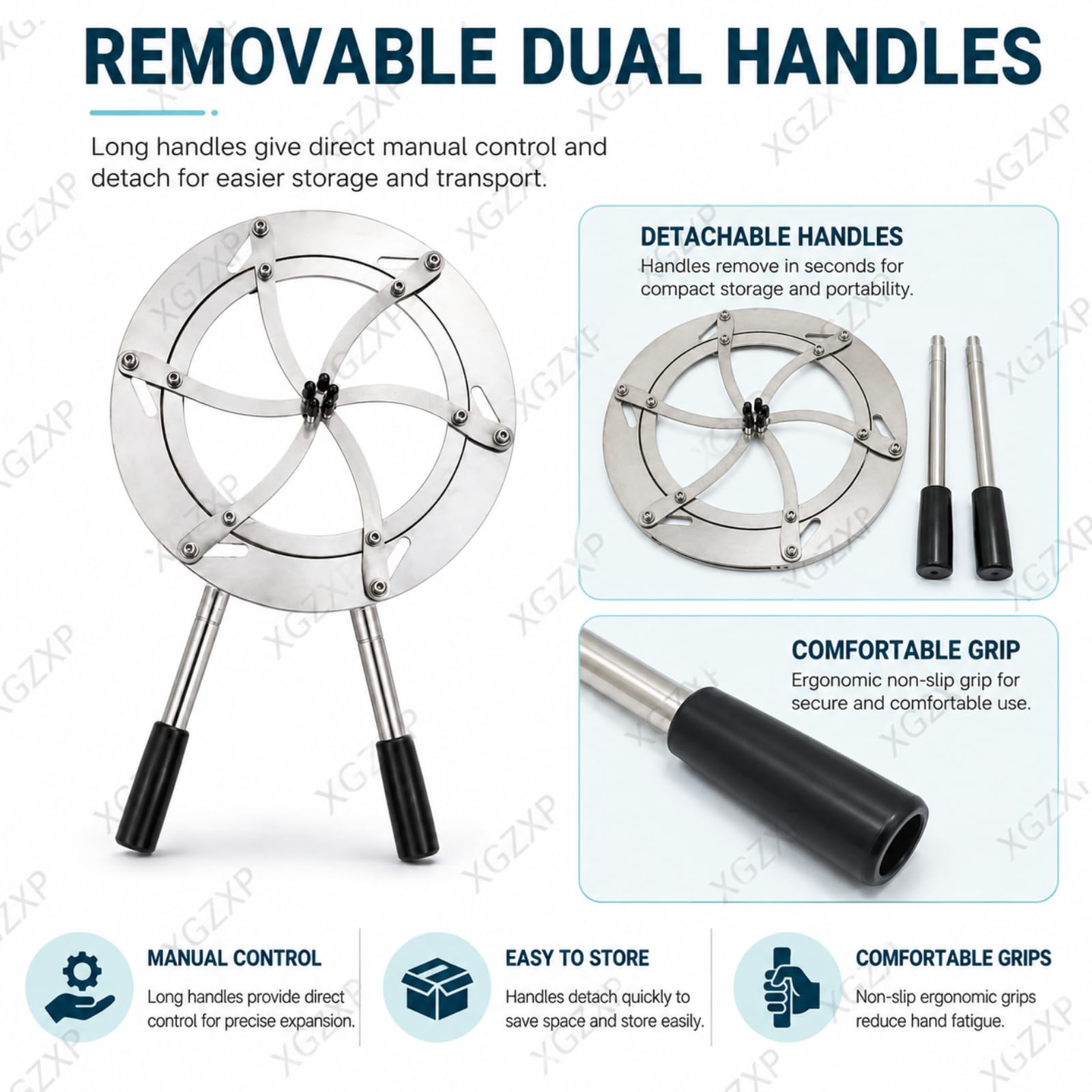 Outil Dexpansion De Ballons en Acier Inoxydable, Ouverture Réglable avec Deux Poignées Amovibles pour Ballons en Latex Et Ballons Bobo, pour Le Rembourrage De Cadeaux