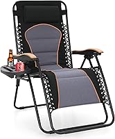 Vista 14 de Sophia & William Juego de 2 sillas de gravedad cero XXL de gran tamaño, acolchadas, ajustables, plegables, reclinables, sillas de gravedad