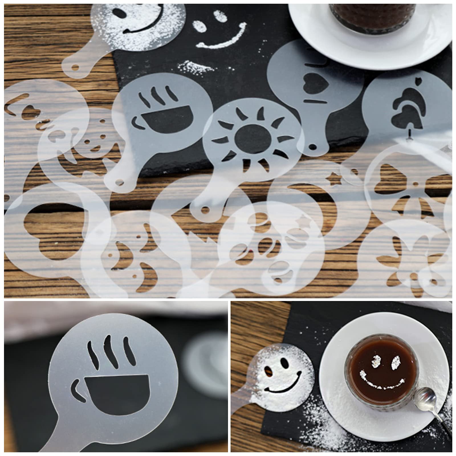Zestaw tamperów do kawy, 51 mm, do espresso, 22 szt., stali nierdzewnej, wyciskacz, dzbanek na mleko 350 ml, 16 szablonów, szczotka do czyszczenia, wyciskarka