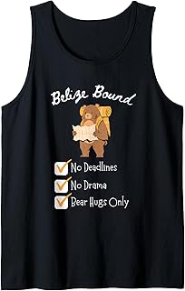 Belize Vacation Bear Hugs Only Belize Tank Top