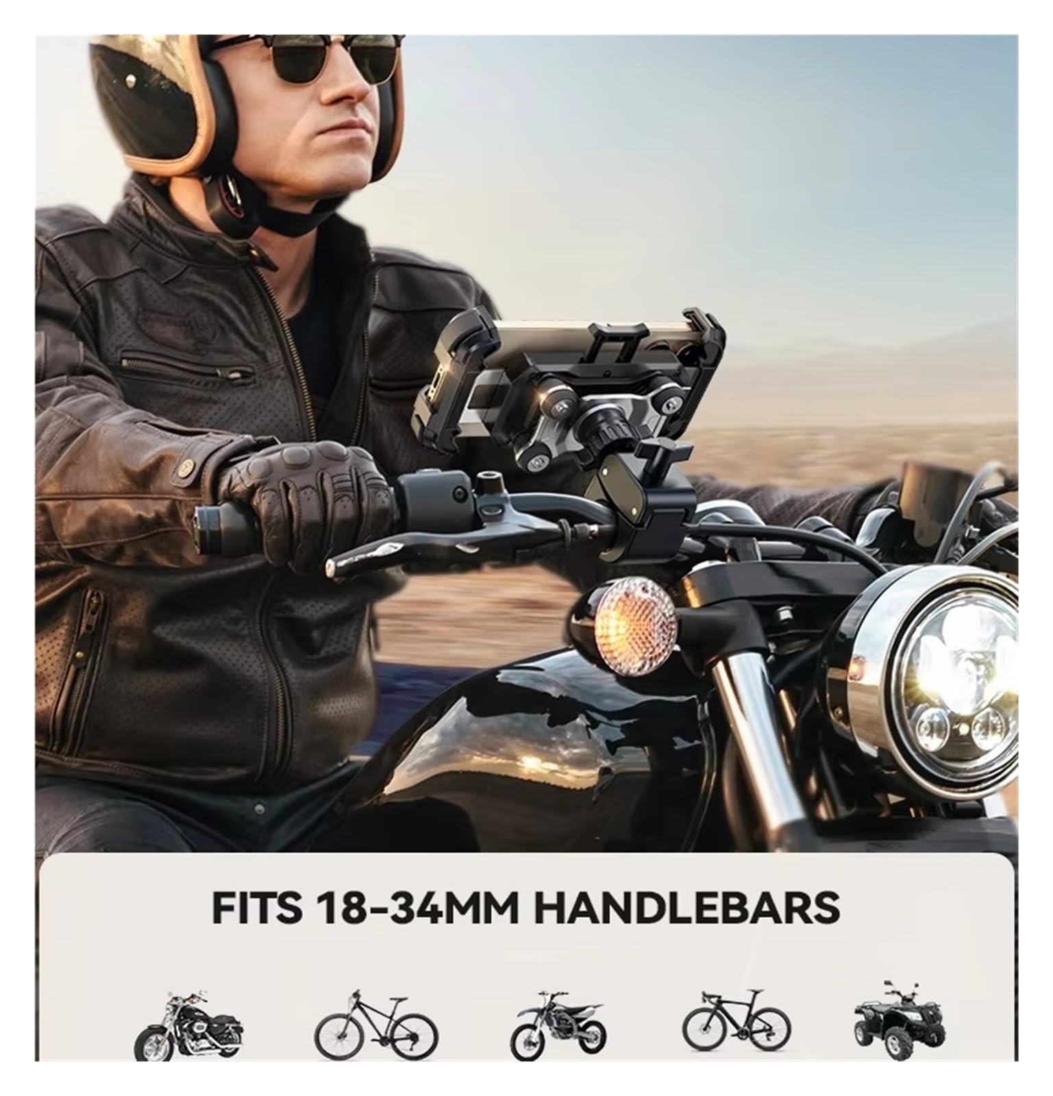 Staffa Navigazione GPS Supporto Per Telefono Moto Antivibrazione Manubrio Bici Per IPhone Per Telefoni 4,7-7 Pollici Supporto Gps Moto