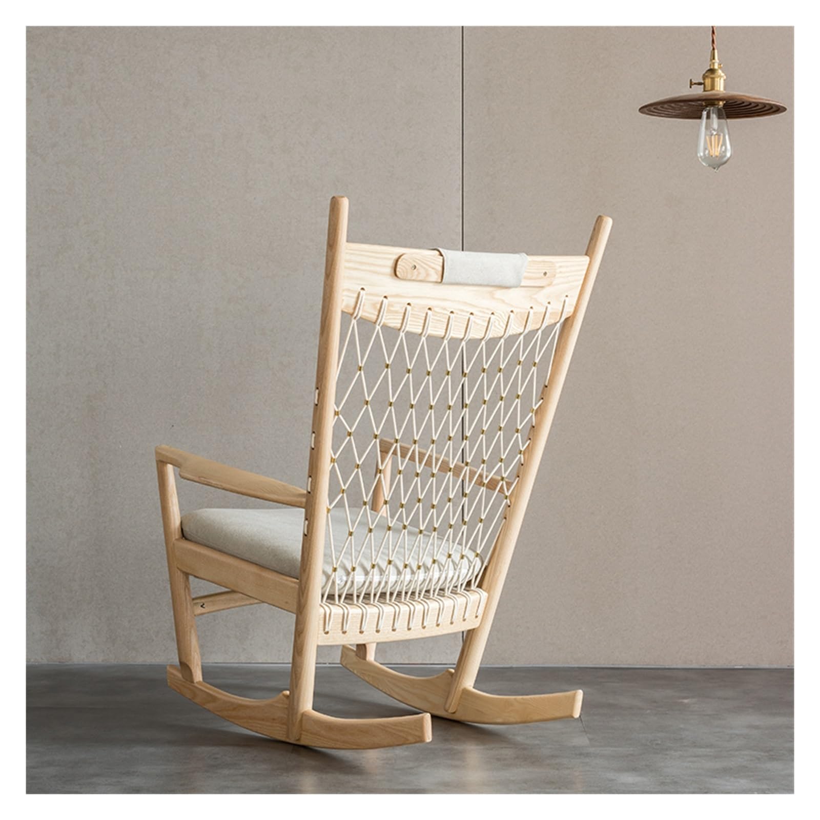 Sedia in vimini e rattan, Sedia a dondolo in legno - Nap Chaise Lounge e poltrona for divano singolo - Sedia in rattan - Sedia for il tempo libero for soggiorno o esterno , Mobili da giardino e patio(