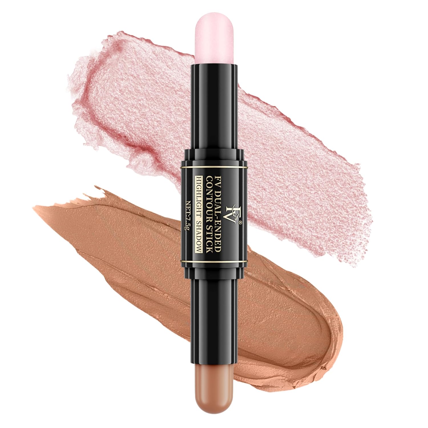 FV 2-IN-1 Contour and Highlighter Stick, Long Lasting and Waterproof, Blendable with Natural Finish Bronzer Stick, Face Shaping Makeup for Women, 01 Medium, 9.5g
