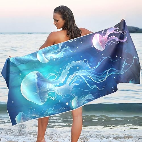 Miniatura 7 de SDMKA Toalla de playa de gran tamaño a prueba de arena, de secado rápido, súper suaves y absorbentes, para playa, baño, piscina, 31 x 71 pulgadas