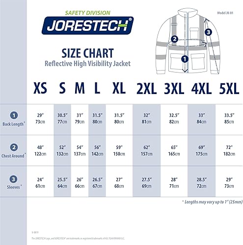 Miniatura 6 de Jorestech- Chaqueta impermeable de alta visibilidad ANSIISEA 107-2015 Clase 3, nivel 2.