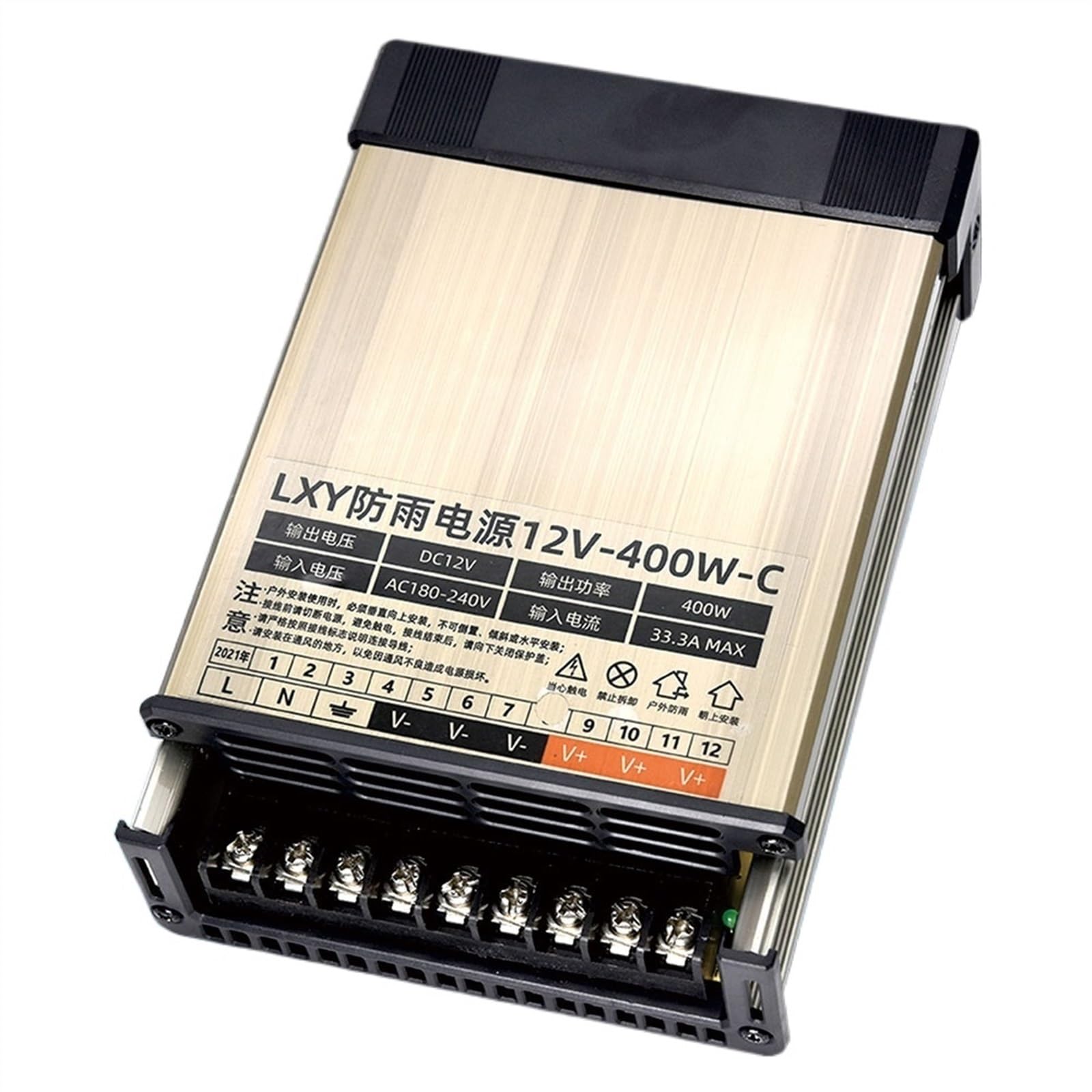 Transformateur 220v 12v, pilote Led 5V/12V/24V, 200W 250W 300W 350W 400W 500W, unité d'alimentation, transformateur Led étanche(12V350W)