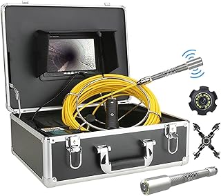 Endoscopio Monitor de 7 "3 0m 50m 512hz Cámara de inspección de tubería de alcantarillado de localizador de tubería de transmisor con saldo automático 22 mm ( Cable Length : 50m , Color : Black )