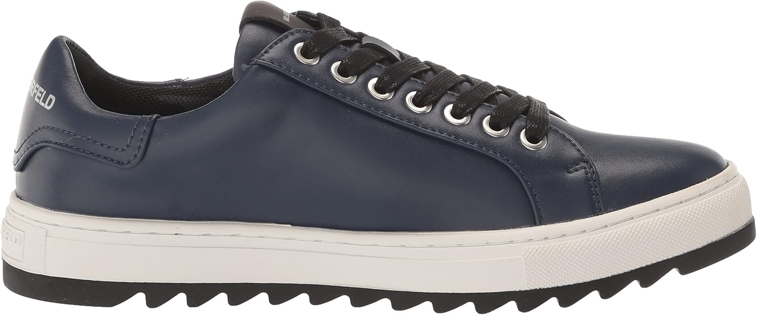 Karl Lagerfeld Mens Leather Two Tone Sole Sneaker - Image 6