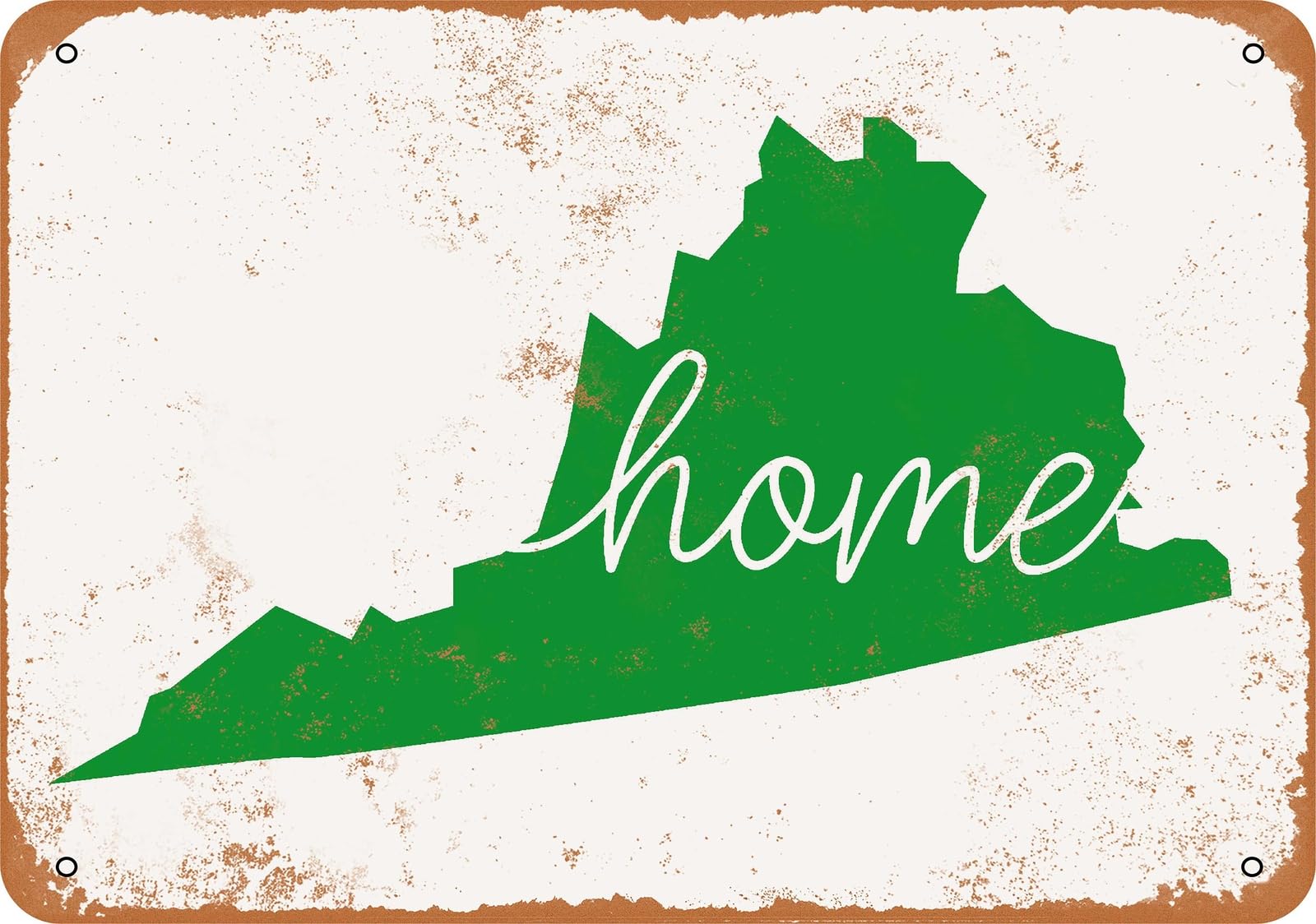 Miaomansenstore Metal Sign - Home Virginia - Vintage Look Home Decor