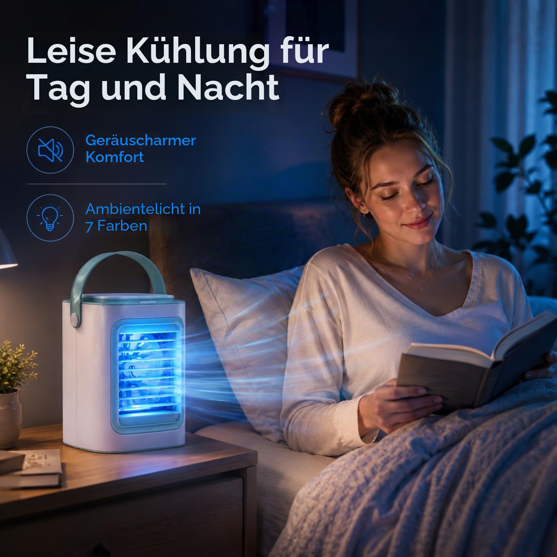 Mini Klimaanlage USB Desktop Ventilator mit 3 Geschwindigkeiten