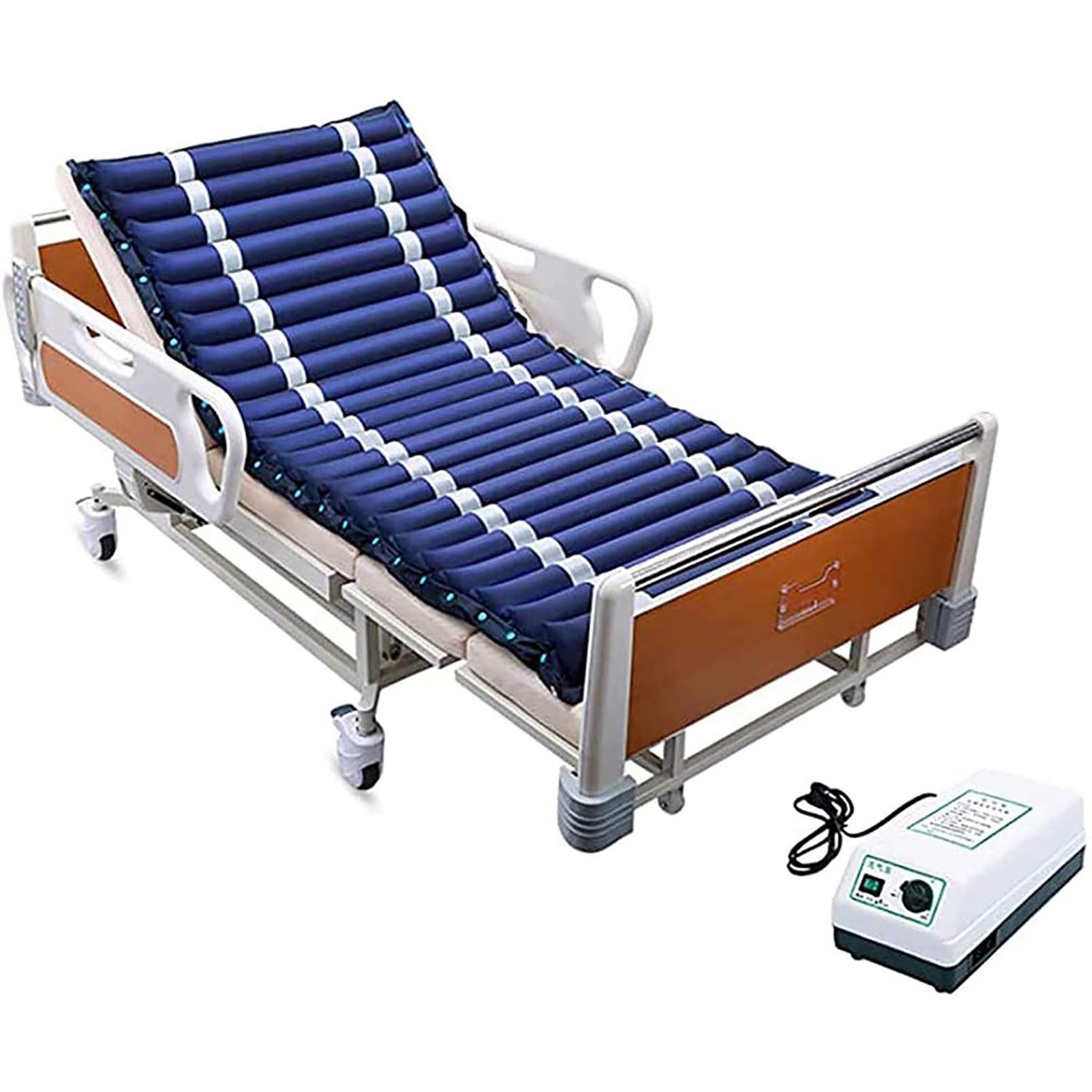 Prevenzione ulcere pressione - Materasso alternato aria piaghe decubito, adatto letto ospedale, cuscinetto gonfiabile pompa