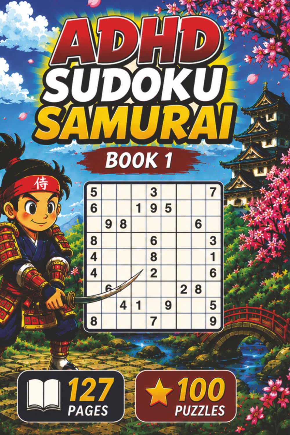 ADHD Sudoku for Adults & Teens: 100 Hard Puzzles for Focus, Brain Training, Stress Relief & Mental Clarity (ADHD Sudoku Samurai)