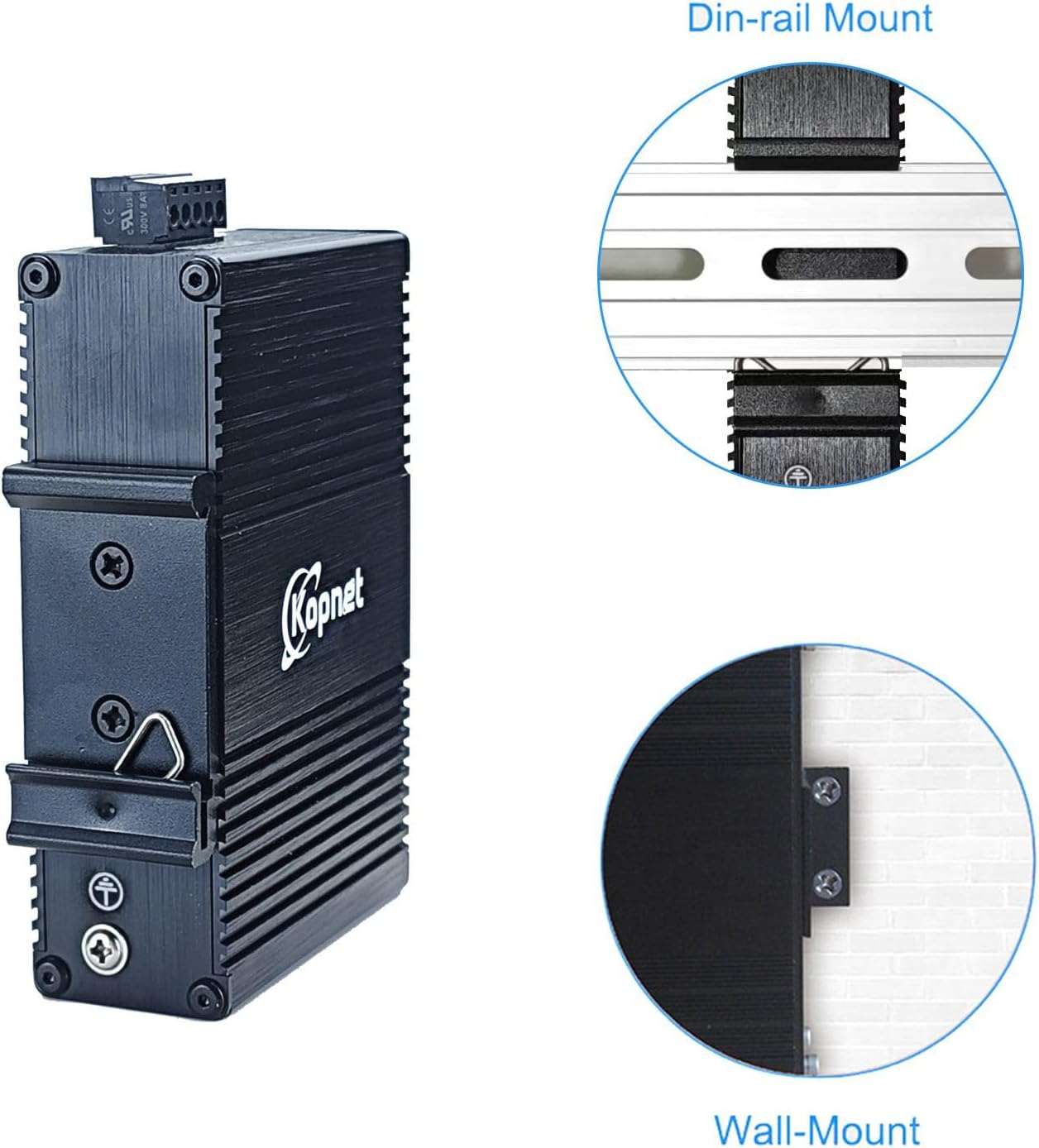 Industrial 2ch PoE Injector Gigabit 30W PoE+ Injector IEEE 802.3at POE Adapter Hardened 2 Ports 48V POE Midspan Power Over Ethernet with 12-48V DC Input DIN Rail Mount