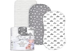 Premium Organic Cotton Bassinet Sheet Triple Pack