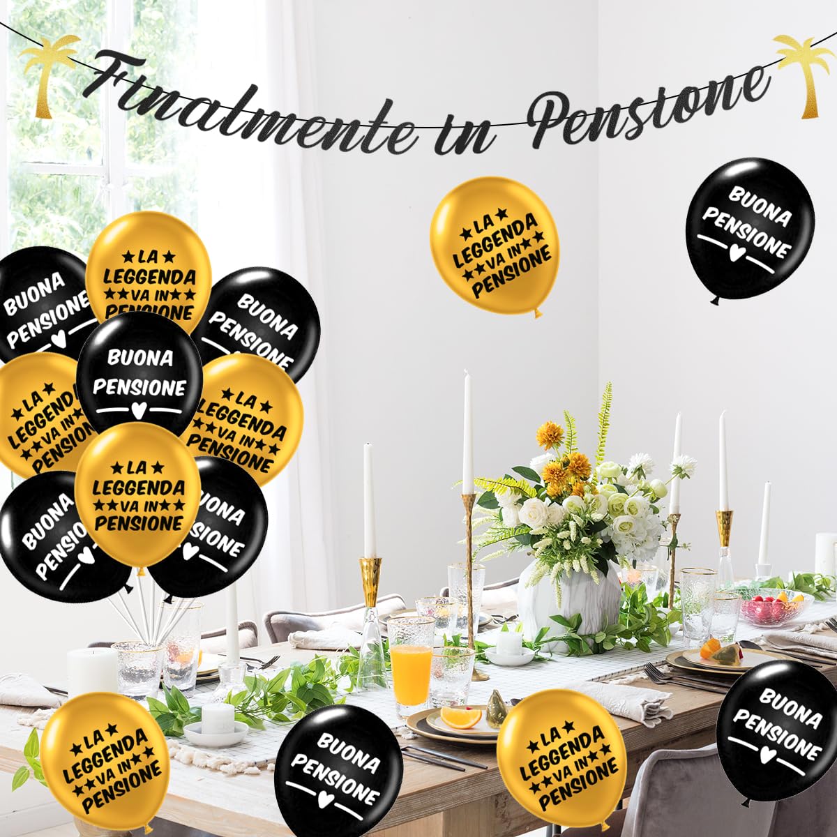 Decorazione di pensionamento, Ghirlanda di pensionamento, decorazione di pensionamento, palloncini di pensionamento per addio festa di pensionamento