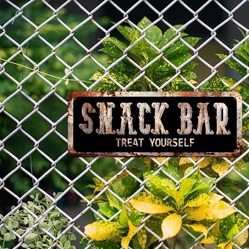 Miniatura 6 de Letreros de metal para snack bar, de 16 x 6 pulgadas, estilo vintage, retro, placa de lata para dormitorio, cocina, jardín, pub, club, café,