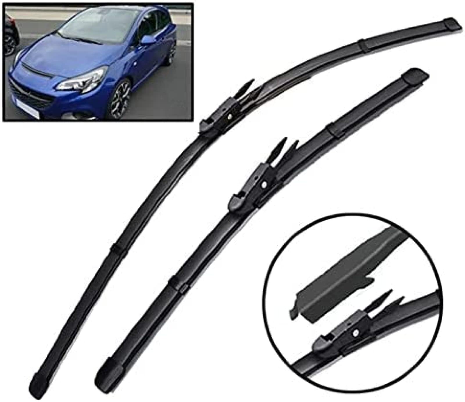 Para Opel Corsa F 2019-2023, Limpiaparabrisas Delantero LHD, Limpiaparabrisas Delantero, Limpiaparabrisas Limpio, Cepillos De Lluvia De Automóviles De 24 Pulgadas + 16 Pulgadas