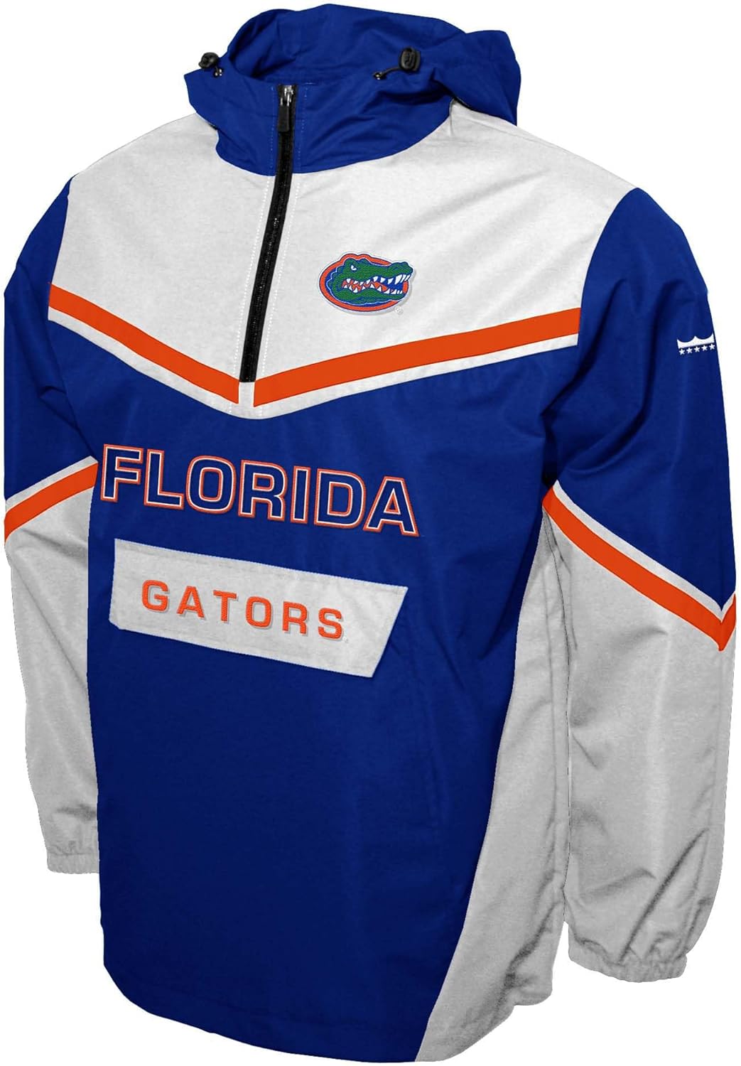 2Bhip NCAA Florida Gators Adult Half Zip Water-resistant Windbreaker Hoodie Pullover With Kangaroo Pocket