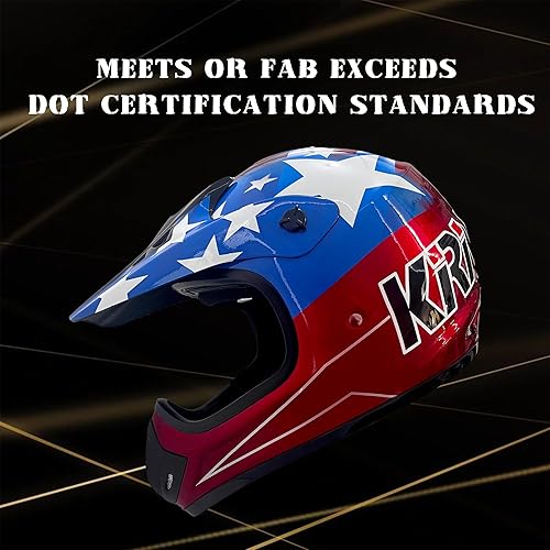 Miniatura 5 de KRN Casco todoterreno para adultos, casco ATV aprobado por DOT, casco de motocross dirt bike para motocicleta KY-128