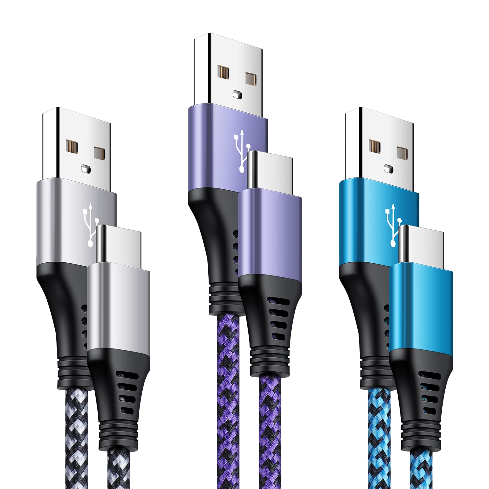 USB Type C Cable,USB A to USB C Cable 3 ft Android Phone Fast Charging Cord for Moto G Stylus/Play/Power,Edge+,Razr,One 5G Ace,Samsung Galaxy S24 S23 S22 S21 S20,A14 Z Fold 5,Google Pixel 8 7a 7 6 5