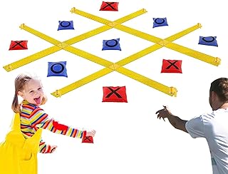 Kids Bean Bag Toss Game | Early Educational Family Game Kids Interactive Jiugongge TIC TACS - Instant Setup Large Outdoor Indoor Bean Bag Toss Game with 9 Grips for Adults and Kids Sazemood