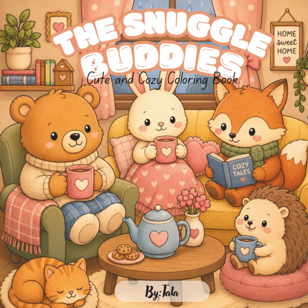 The Snuggle Buddies: Cute and Cozy Coloring Book