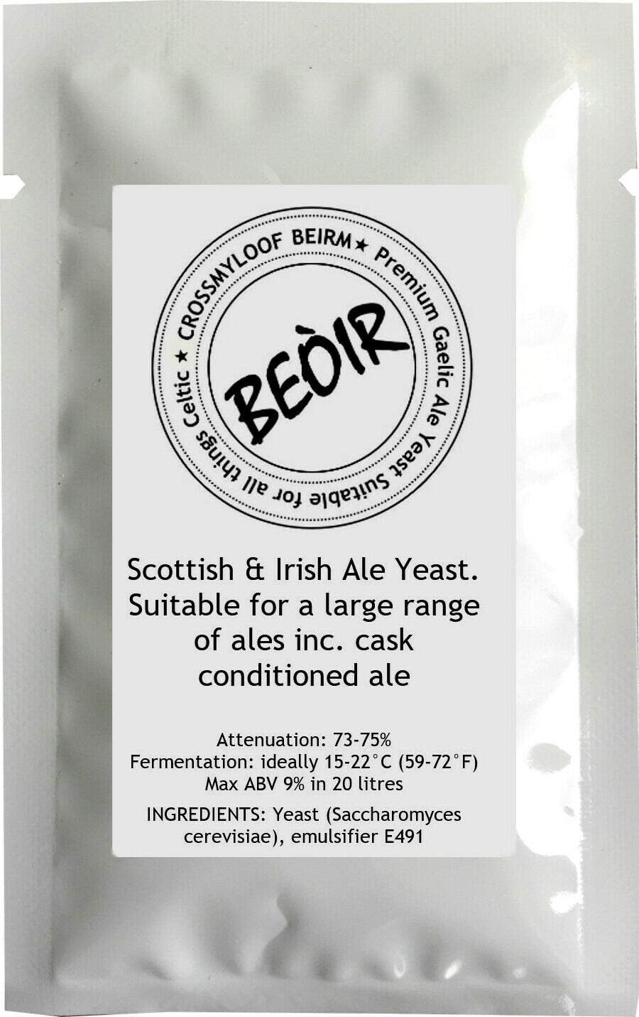 3x10g Home Brew Beer Yeast. BEòIR. Scottish & Irish Ale Yeast. Suitable