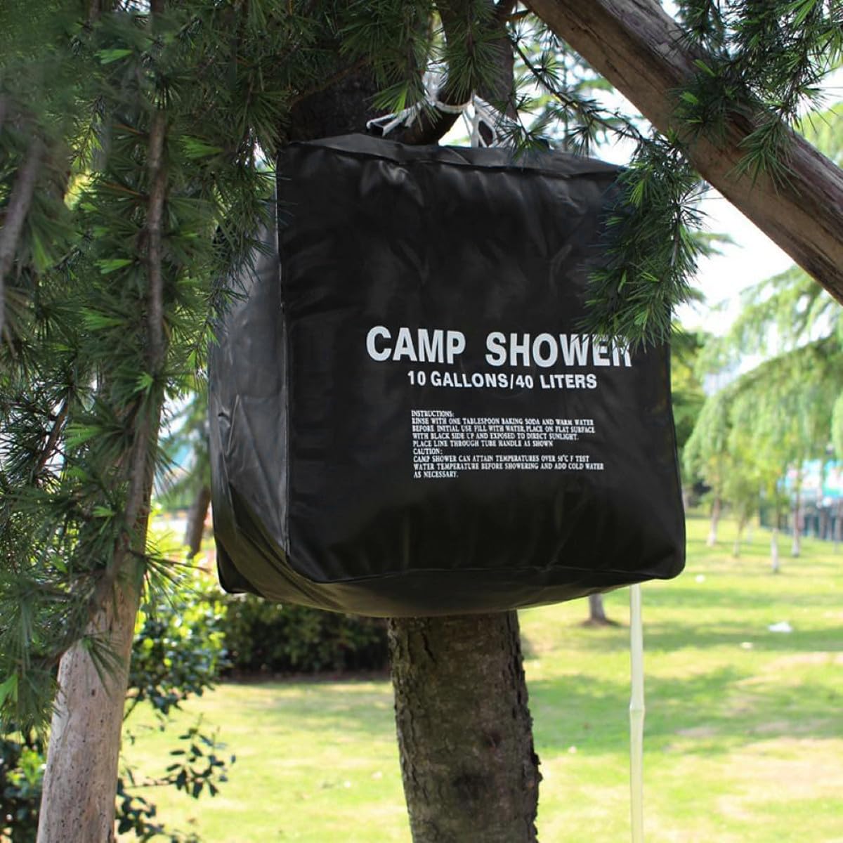 Bolsa de Ducha Solar Portátil 40L para Camping Bolsa de Agua Calentamiento Solar de PVC Duradero para Acampar y Ducha Exterior Adecuado para Senderismo y Viajes al Aire Libre