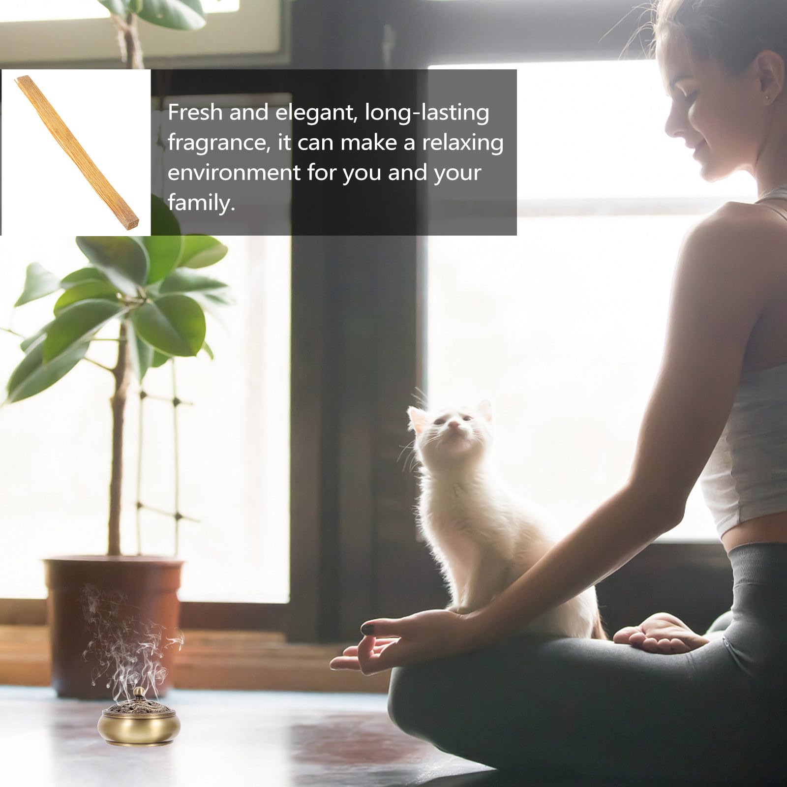 SHINEOFI Bastoncini di Incenso per Meditazione in Legno di Sandalo Naturale, Strisce Profumate 250g per Yoga, Sala Meditazione e Purificazione Dell’aria, Confezione Regalo Aromatico