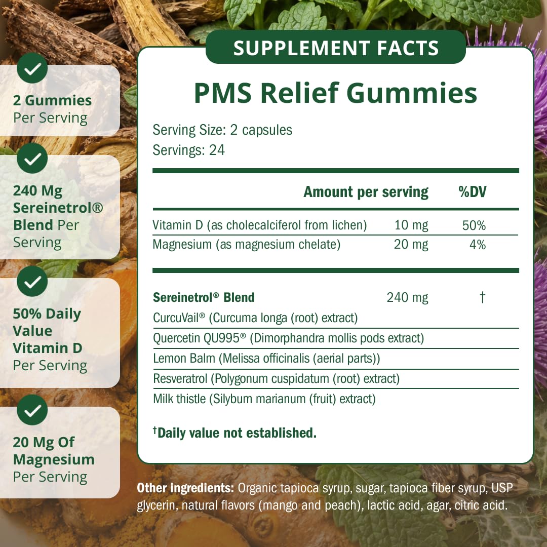 Semaine PMS Relief for Women, Period Cramp Relief, Period Cramps, Menstrual Cramps, PMS Support Supplement for Women, Bloating and Mood, Mango Peach, 48 Gummies — Amazon image 8